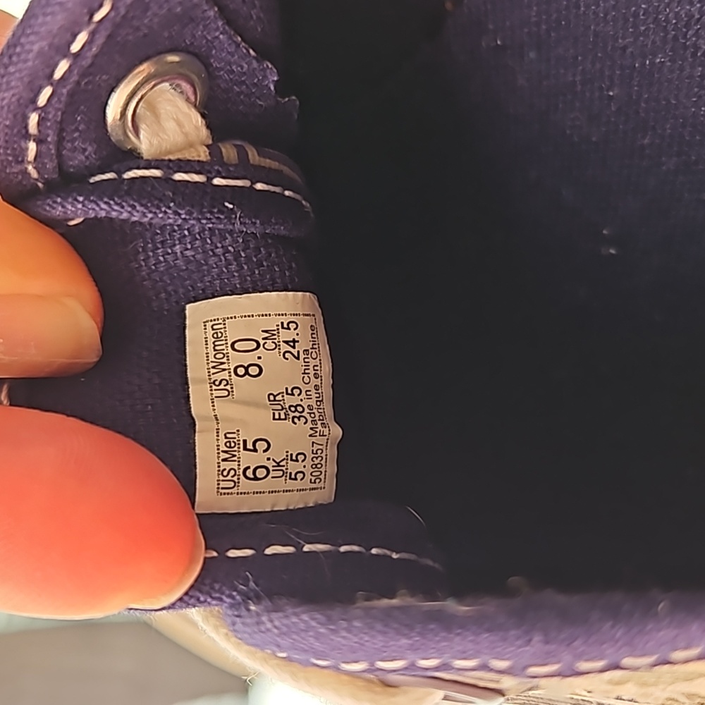 Vans authentic Patchwork Unisex sneakers tennis shoes size M6.5 /Wo'n 8 - Picture 13 of 14